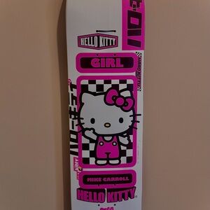 Sanrio Hello Kitty x Girl Skateboard, Tokyo Speed, Mike Carroll. Pink and Black